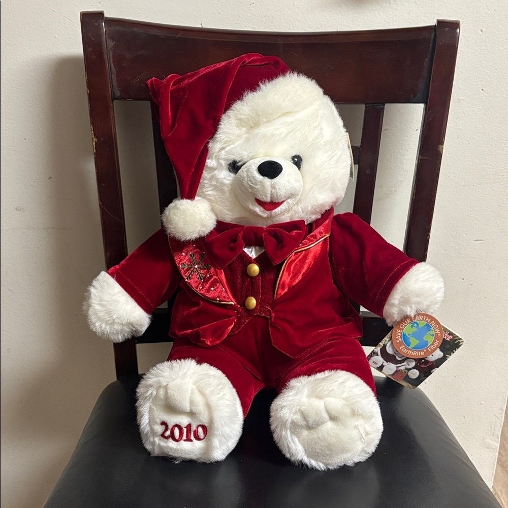 Festive Red and‎ White Teddy Bear
